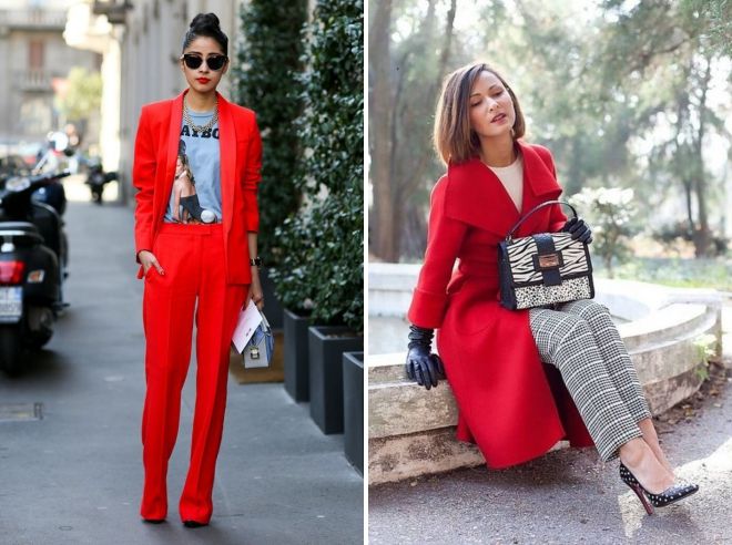 с чем носить красный цвет в одежде с чем носить красный цвет в одежде