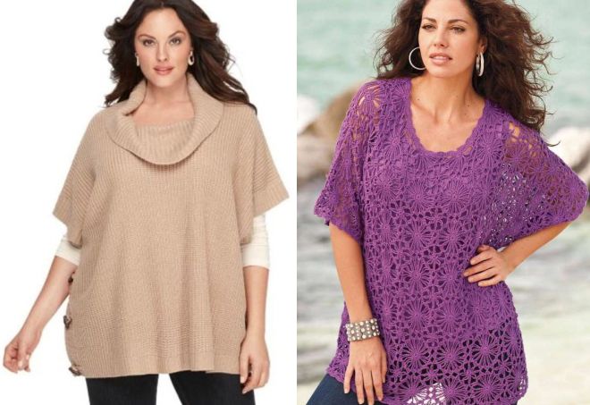 вязаные туники для полных вязаные туники для полных