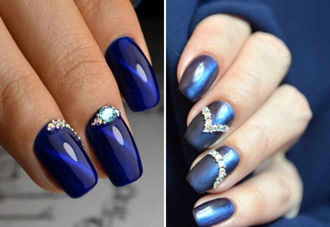 дизайн ногтей кошачий глаз со стразами дизайн ногтей кошачий глаз со стразами