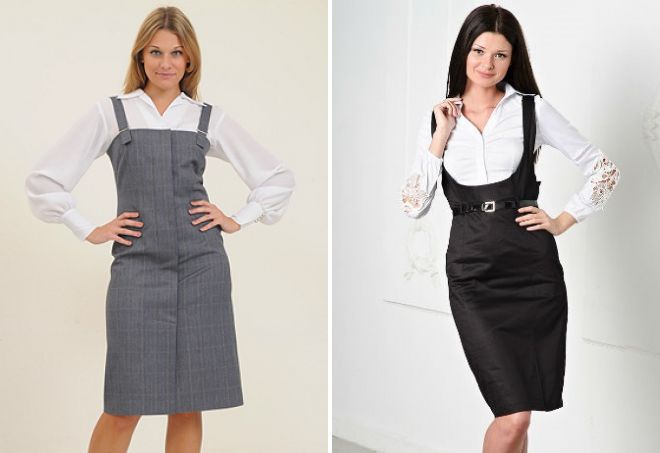 офисный сарафан на бретельках офисный сарафан на бретельках