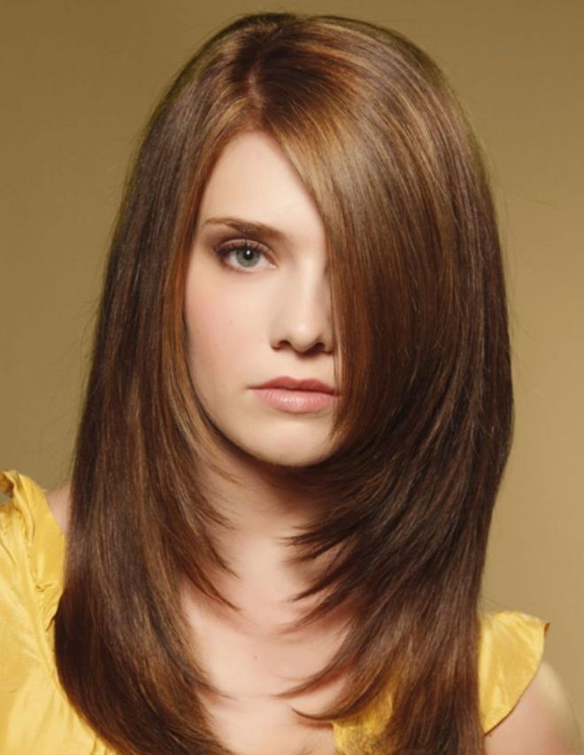 Стрижка лесенка с челкой раз Стрижка лесенка с челкой раз