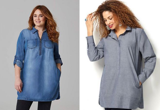 джинсовые туники для полных джинсовые туники для полных