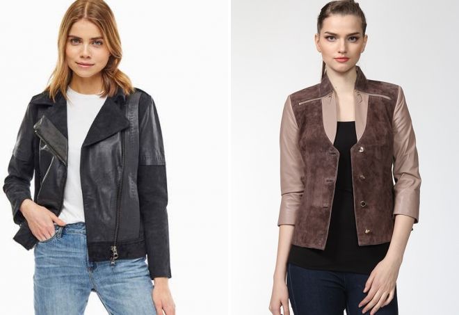 кожаная куртка с замшевыми вставками кожаная куртка с замшевыми вставками