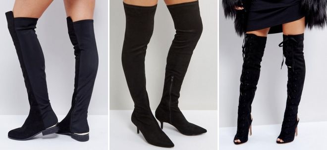 модные черные сапоги модные черные сапоги