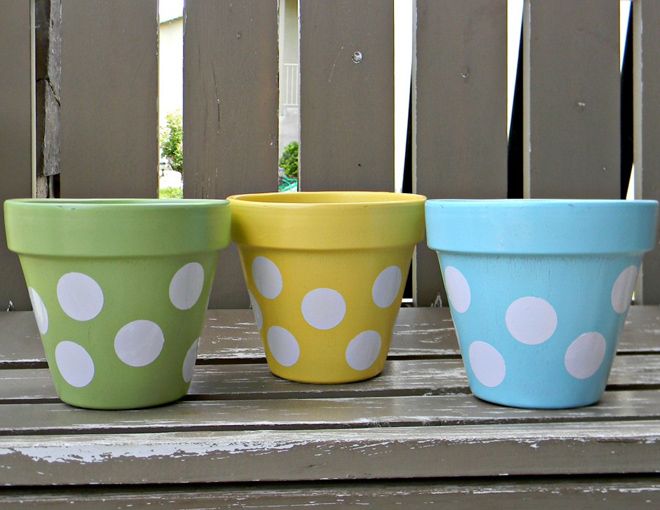 покрашенный горшок для цветов покрашенный горшок для цветов