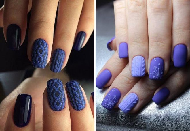 синий дизайн ногтей свитер синий дизайн ногтей свитер