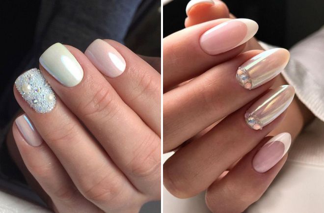 свадебный дизайн ногтей с втиркой свадебный дизайн ногтей с втиркой