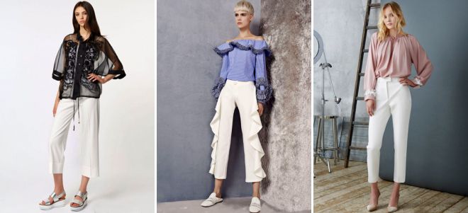 женские белые летние брюки женские белые летние брюки