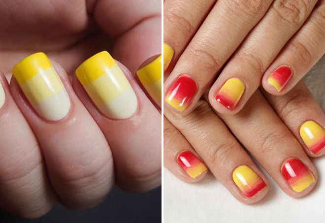 маникюр желтый градиент маникюр желтый градиент