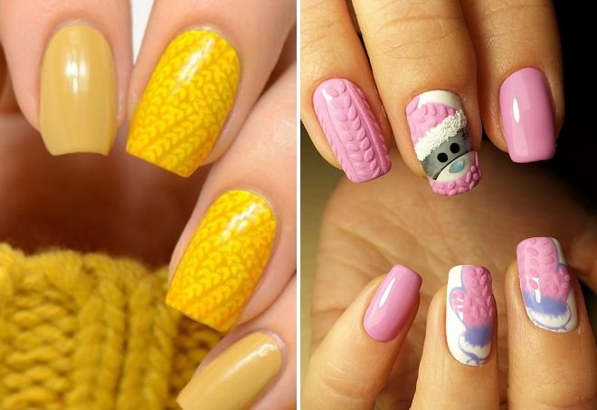 рисунок свитер на ногтях рисунок свитер на ногтях