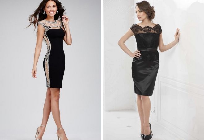 вечернее черное короткое платье вечернее черное короткое платье