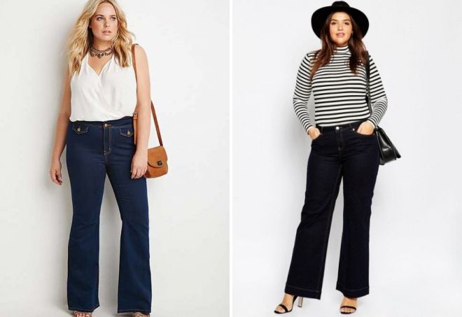 джинсы клеш для полных женщин джинсы клеш для полных женщин