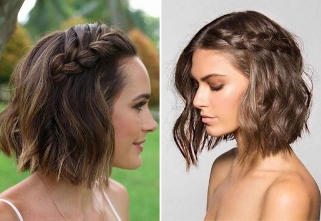 локоны на короткие волосы с косой локоны на короткие волосы с косой