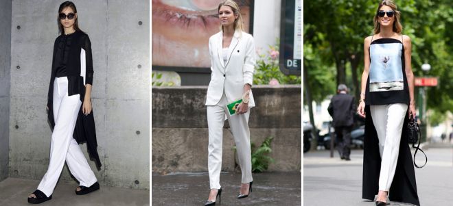 Модные белые брюки Модные белые брюки