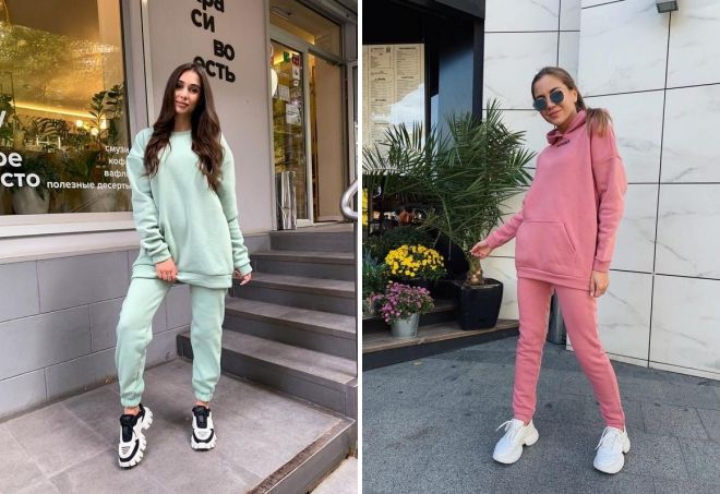 модный женский теплый спортивный костюм модный женский теплый спортивный костюм