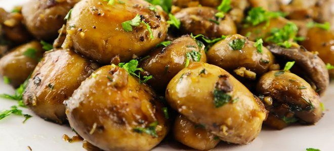 шампиньоны на сковороде гриль шампиньоны на сковороде гриль