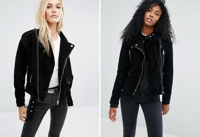 женская черная замшевая куртка женская черная замшевая куртка