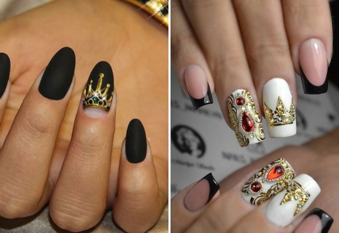 корона из страз на ногтях корона из страз на ногтях
