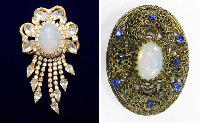 брошь с лунным камнем брошь с лунным камнем