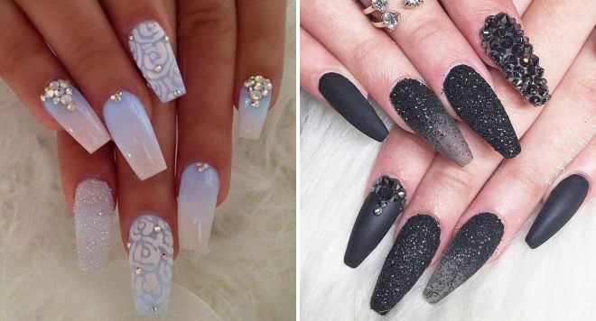 новогодний маникюр на форму балерина новогодний маникюр на форму балерина