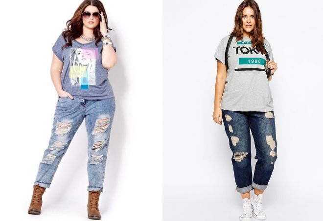 рваные джинсы для полных женщин рваные джинсы для полных женщин