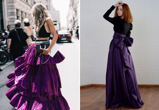 длинная фиолетовая юбка длинная фиолетовая юбка
