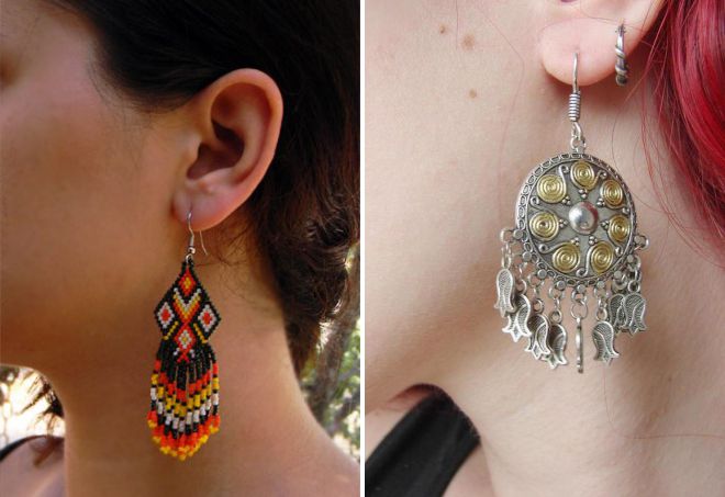 серьги в этническом стиле серьги в этническом стиле