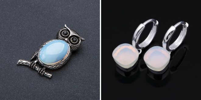 украшения с лунным камнем в серебре украшения с лунным камнем в серебре