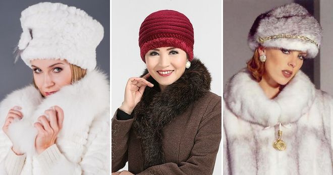 Вязаная шапка с меховым отворотом Вязаная шапка с меховым отворотом