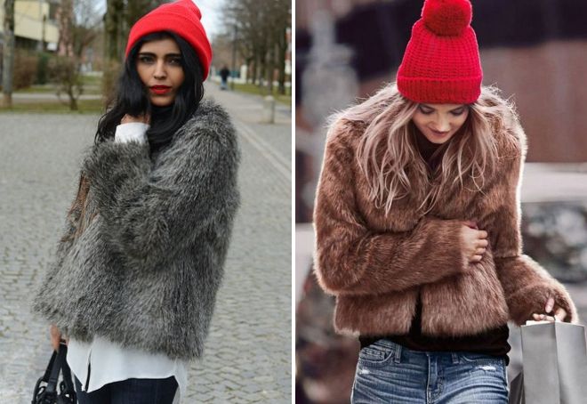 Красная шапка с шубой Красная шапка с шубой