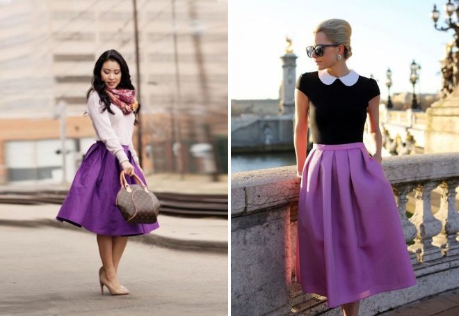 фиолетовая юбка миди фиолетовая юбка миди