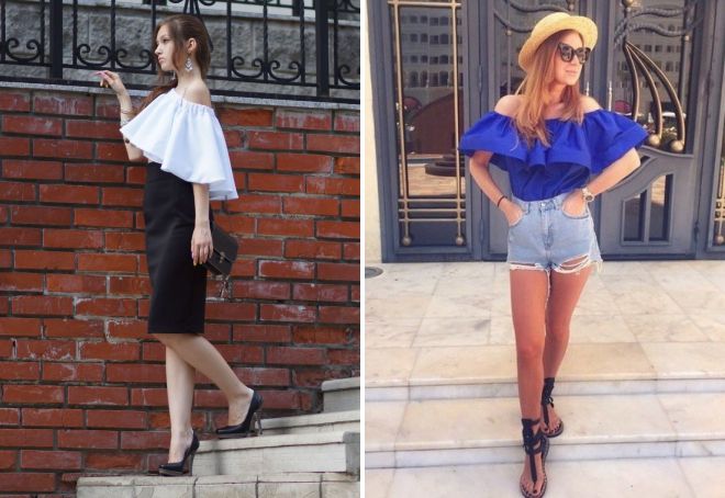 модный топ с воланами модный топ с воланами