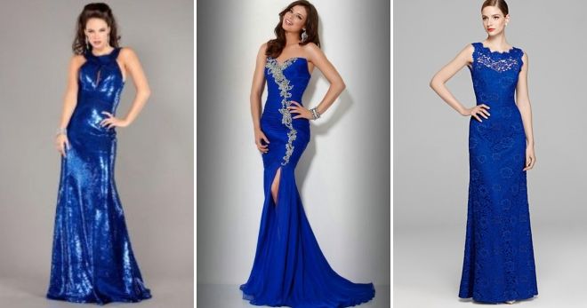 Синий цвет в вечерней одежде Синий цвет в вечерней одежде