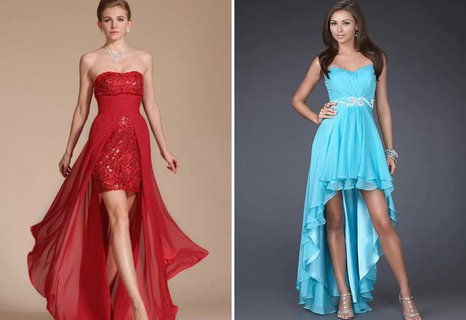 короткие платья со шлейфом короткие платья со шлейфом