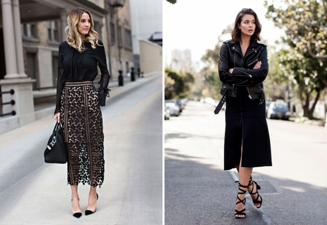 с чем носить черную юбку с чем носить черную юбку