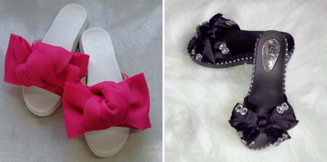 шлепанцы с бантом шлепанцы с бантом