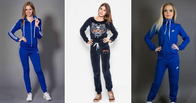Синий цвет в спортивной одежде Синий цвет в спортивной одежде