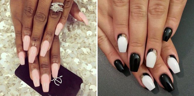 длинные ногти форма балерина длинные ногти форма балерина