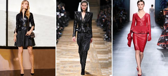 Кожаные пиджаки с баской Кожаные пиджаки с баской