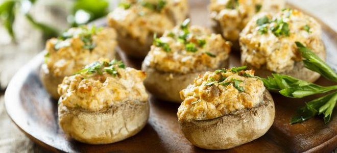 шампиньоны фаршированные на сковороде шампиньоны фаршированные на сковороде