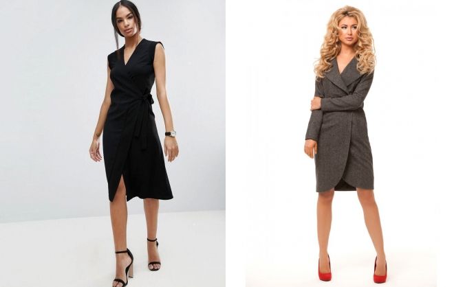 строгое платье с запахом строгое платье с запахом