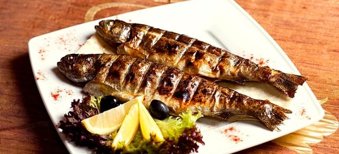 форель на углях форель на углях