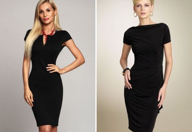 классические черные короткие платья классические черные короткие платья