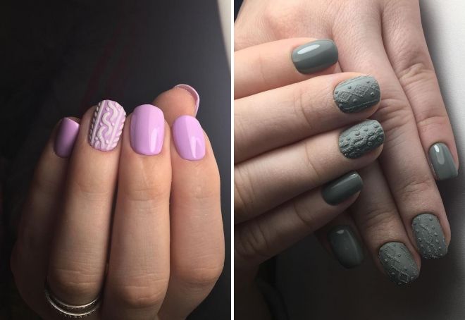 маникюр-свитер на короткие ногти маникюр-свитер на короткие ногти