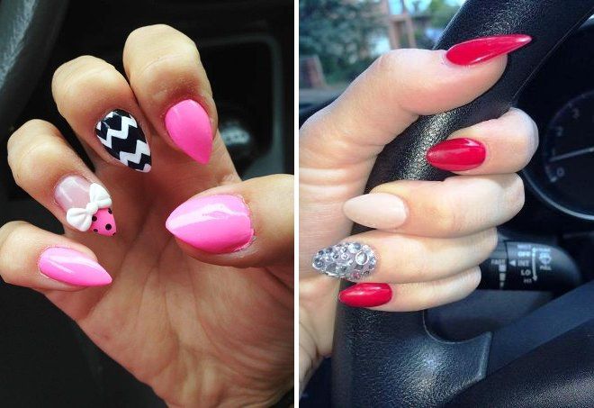 маникюр на короткие острые ногти маникюр на короткие острые ногти