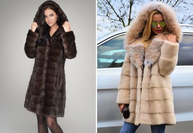норковая шуба поперечка с капюшоном норковая шуба поперечка с капюшоном