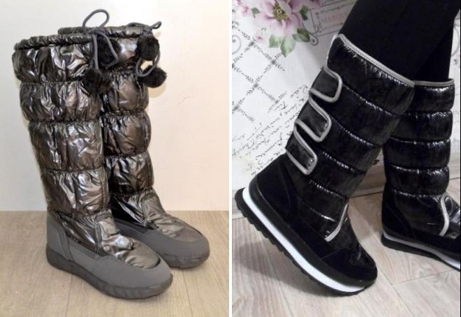 высокие сапоги дутики высокие сапоги дутики