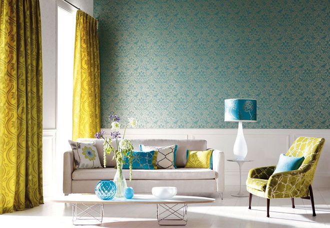 желтые шторы и зеленые обои желтые шторы и зеленые обои