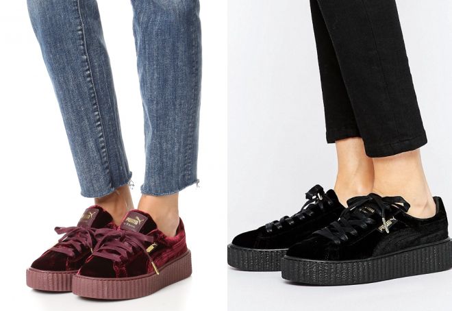 бархатные кеды Пума бархатные кеды Пума