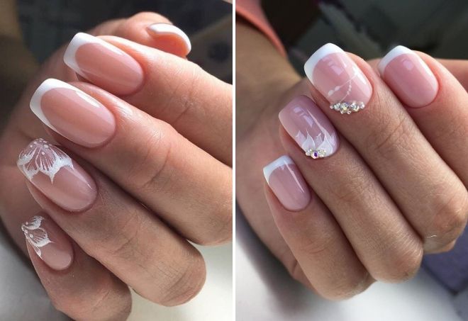 белый френч на длинные ногти белый френч на длинные ногти